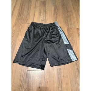 Rawlings Mens Basketball Shorts Black Silver Mesh Athletic Training Size M